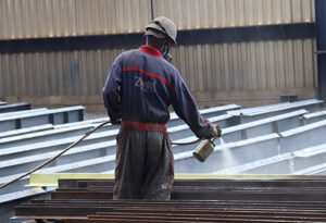 Airless painting at zenith steel fabricators ltd