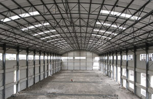Warehouse curved roof