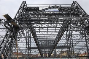 Frame of goods shed.