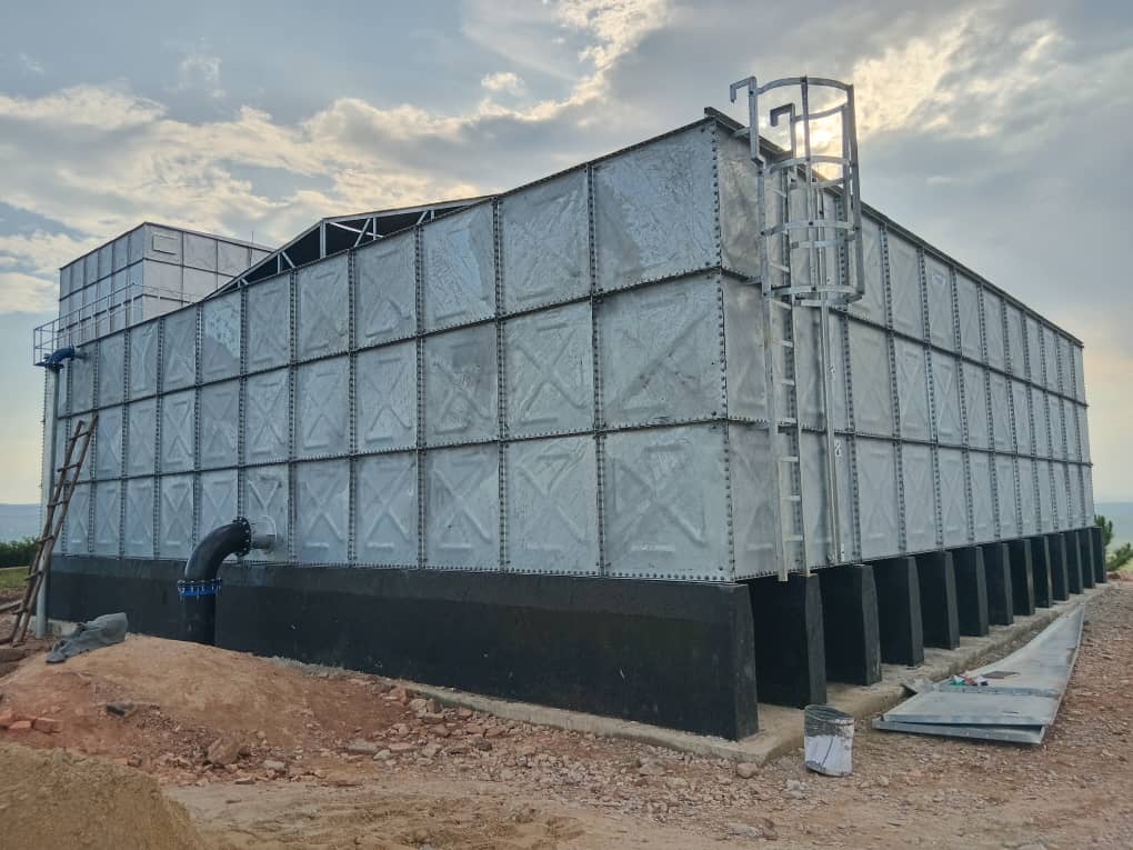 Steel structure assembly at Zenith Steel factory Nairobi