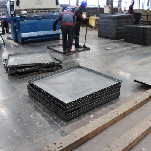 Steel structure assembly at Zenith Steel project site