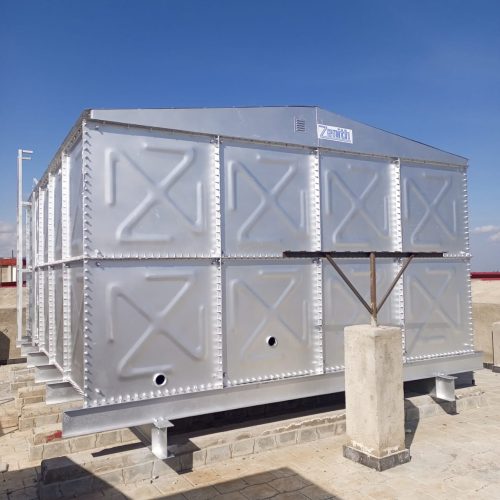 Structural steel erection at Zenith Steel construction site Kenya